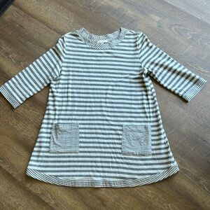 Eri + Ali Striped Top Anthropologie Medium